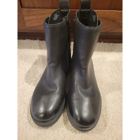 NWOB Lucky Brand  Candre BOOTS Moto  Buckle black Women's 7 EU 37.5 MSRP $169 - Picture 2 of 10